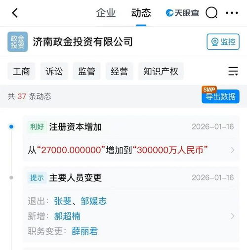 济南再出大手笔 济南政金投资增资27亿，自主投资平台助力城市发展